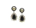 Tresor Collection - Black & Brown Diamonds Earring In 18k White Gold