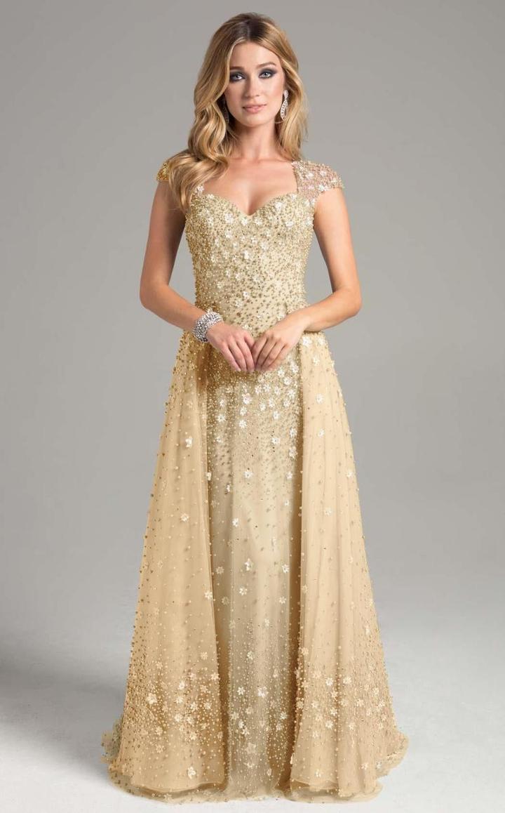 Lara Dresses - 32940 Beaded Sweetheart A Line Overlay Long Dress