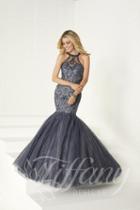 Tiffany Designs - 16307 Crystal Accented Sparkle Tulle Mermaid Dress