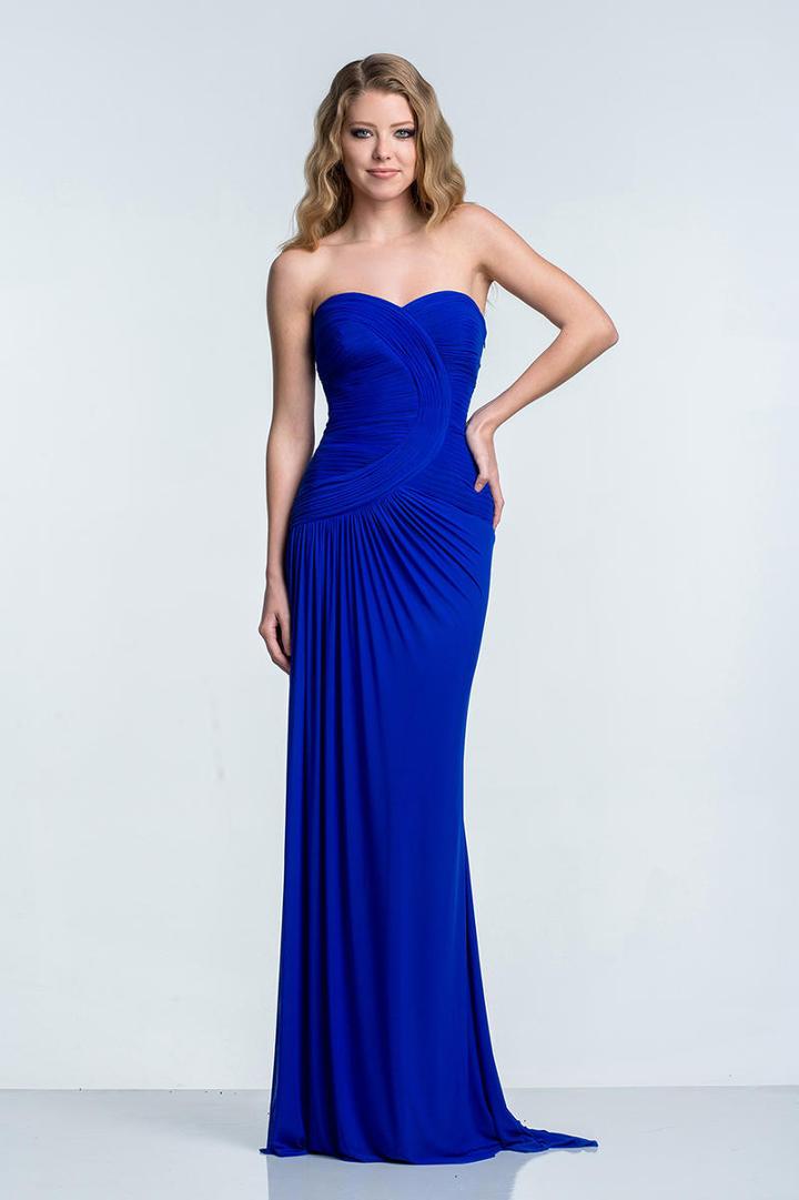 Terani Evening - 1521e0388g Ruched Sweetheart Sheath Dress