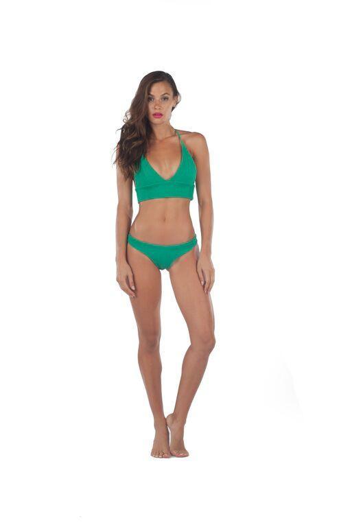 Lolli Swimwear - Push Pop Top In Dk Green