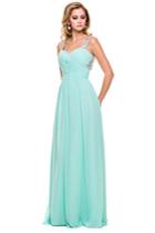 Nox Anabel - 8140 Rhinestone Embellished Ruched Long Dress