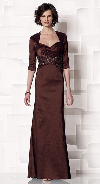 Cameron Blake By Mon Cheri - 213632 Long Dress In Cocoa