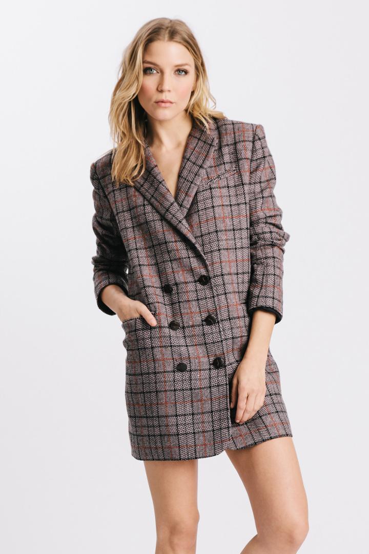 Karen Zambos - Plaid Rex Jacket Dress Combo