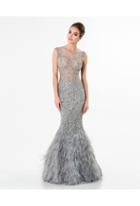 Terani Evening - Gleaming Nude Illusion Trumpet Gown 1521gl0816a
