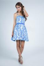Milano Formals - E2231 Floral Print A-line Party Dress