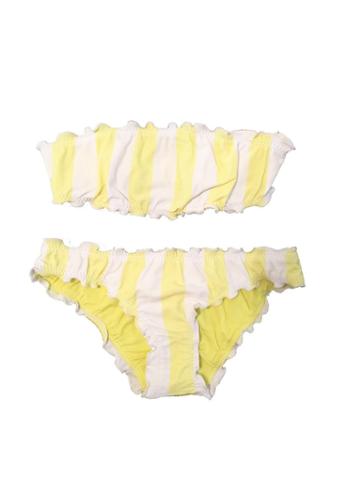 Lolli Swimwear - Kids Darling Set In Mellow Yellow Stripes
