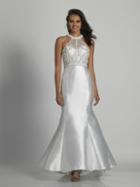 Dave & Johnny - A6511 Halter Neck Beaded Mermaid Gown