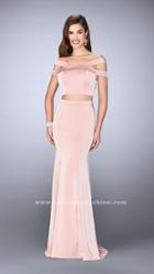La Femme - Exquisite Off-shoulder Jersey Long Evening Gown 24520