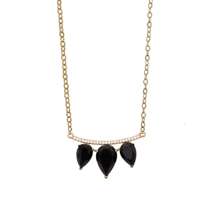 Rachael Ryen - Gemstone Wings Necklace - Black Onyx 6204468165