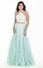 Jolene Collection - 17132 Two-piece Beaded Halter A-line Gown