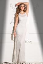 Scala - 48714 High Neck Long Evening Dress