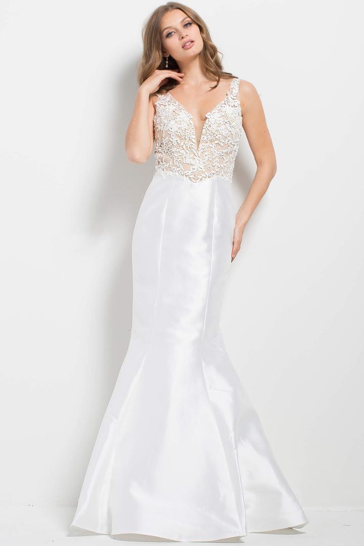 Jovani - 32416 Lace Mikado Mermaid Dress