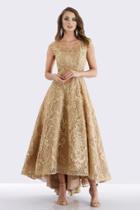 Feriani Couture - 18650 Cap Sleeve Embroidered High Low Gown