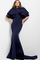 Jovani - 41039 Voluminous Butterfly Sleeve Gown