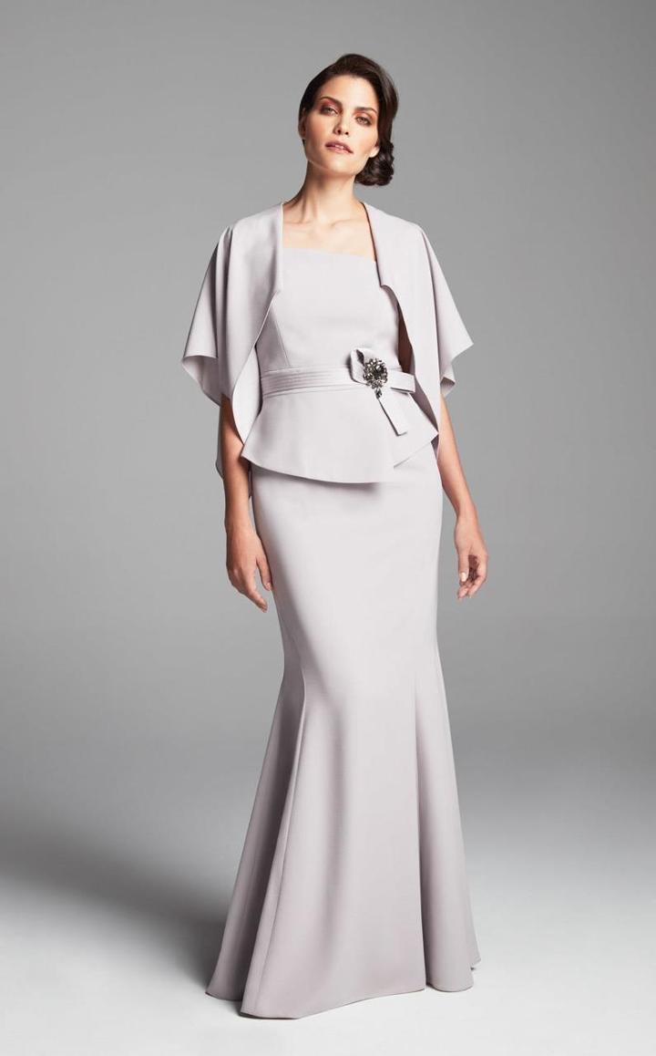 Daymor Couture - Asymmetric Neck Trumpet Dress 451