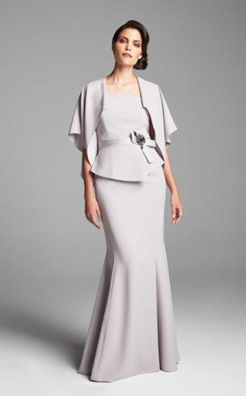 Daymor Couture - Asymmetric Neck Trumpet Dress 451