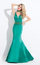 Rachel Allan - 6022 Plunging V-neck Mermaid Dress