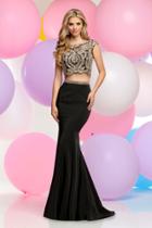Zoey Grey - Two Piece Bead Embellished Trumpet Dress 30948