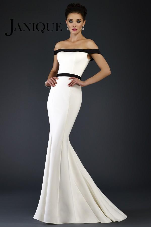 Janique - Off Shoulder Mermaid Silhouette Gown C1456