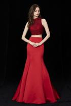 Angela And Alison - 81050 Two Piece High Neck Trumpet Gown