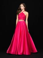 Madison James - 18-672 Two Piece Halter A-line Dress