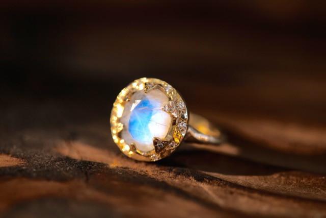 Logan Hollowell - Queen Diamond And Moonstone Ring 6900501699