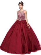 Dancing Queen - 1146 Bedazzled Illusion Scoop Ballgown