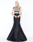 Mac Duggal - 48655m Cap Sleeve Crystal Ornate Two-piece Gown