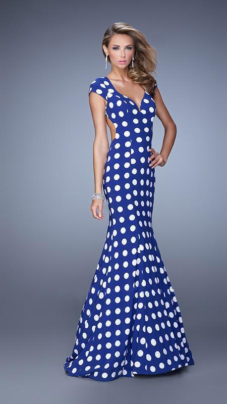 La Femme - 21452 Polka Dot Sweetheart Mermaid Dress