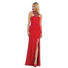 Body Fitting Long Mermaid Dress With Slit