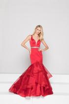 Glow By Colors - G797 Sleeveless Beaded Waist Mermaid Gown