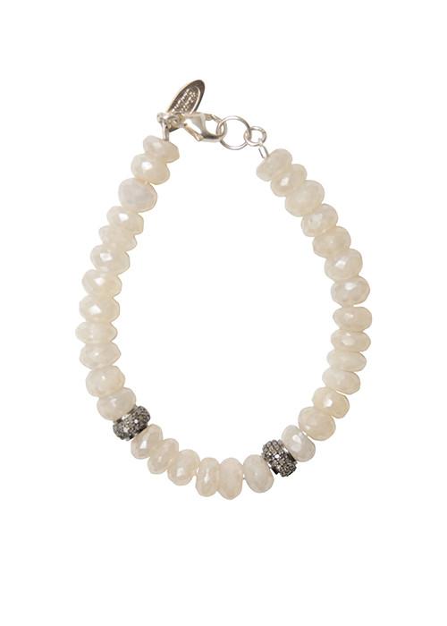 Heather Gardner - Pearl Chalcedony Diamond Bracelet