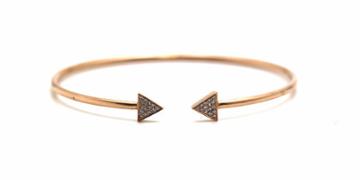 Tresor Collection - Diamond Bangle With Triangle In 18k Rg