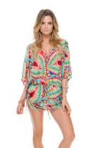 Luli Fama - Wild Heart Cabana V-neck Dress In Multi-color (l510976)
