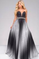 Jovani - Dazzling Ballgown With Crystal Beaded Waistband 45305