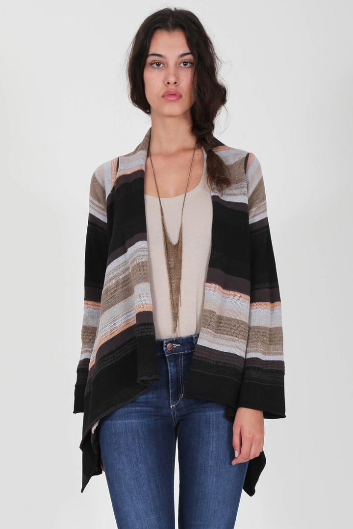 Goddis - Evey Drape Sweater In Tannin