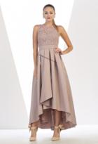 May Queen - Mq1411 High Low Illusion Bateau A-line Dress