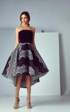 Saiid Kobeisy - 3196 Intricate Strapless High Low Dress