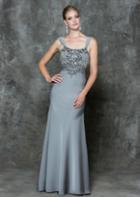 Marsoni By Colors - M183 Jeweled Sweetheart Faille Gown