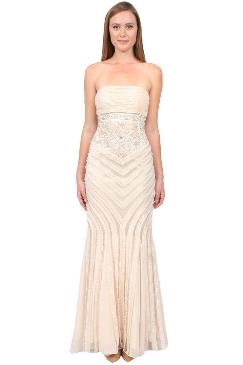 Sue Wong - N0230 Evening Gown In Champagne