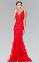 Elizabeth K - V Neck Mermaid Gown Gl2344