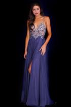 Jovani - Jvn59128 Embellished Deep V-neck A-line Dress