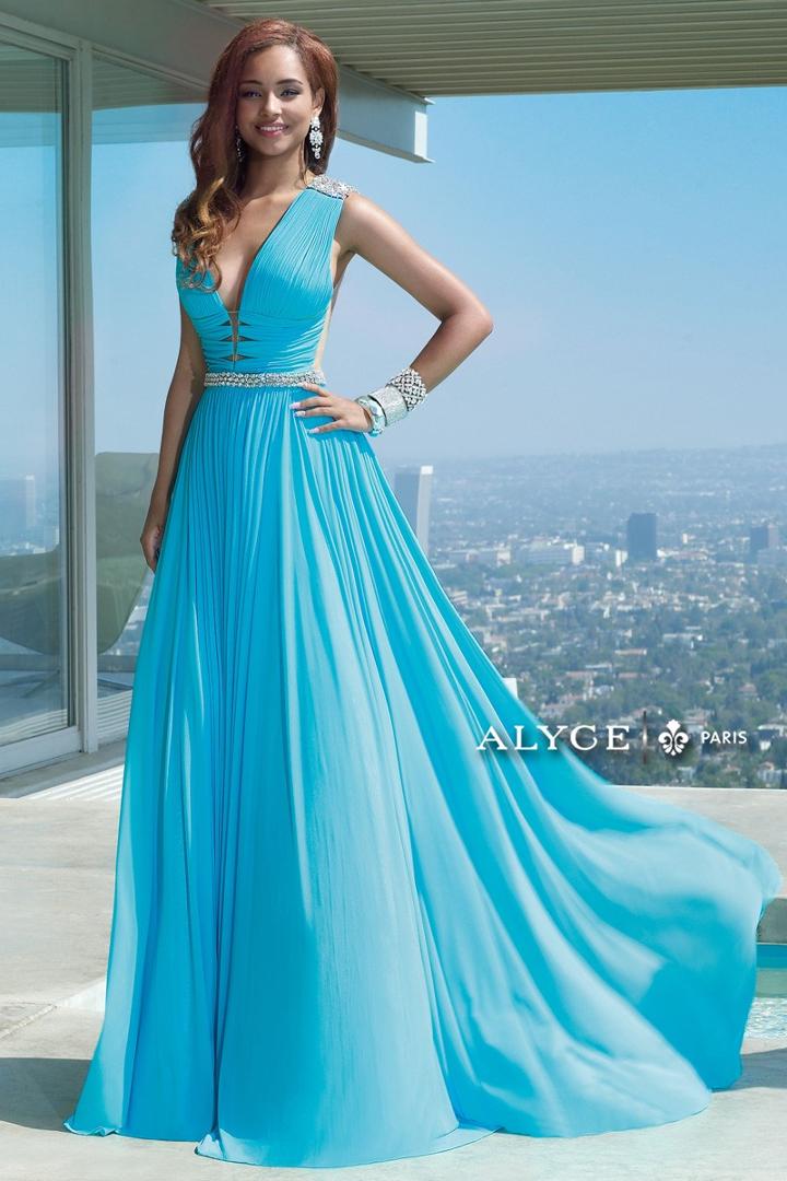 Alyce Paris Claudine - 2459 Dress In Turquoise Nude
