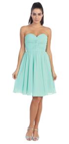 Dancing Queen - Strapless Twisted Ruched Bodice Cocktail Dress 8951
