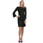 Sue Wong - Long Sleeve Short Dress In Black Cocktail Dress