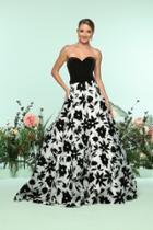 Zoey Grey - 31176 Strapless Sweetheart Floral Print A-line Gown