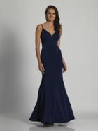 Dave & Johnny - 3139 Plunging Sweetheart Trumpet Gown