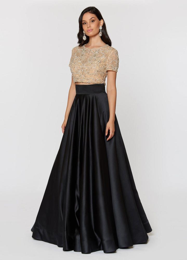 Ashley Lauren - 1251 Beaded Two Piece Ball Gown