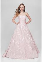 Terani Couture - Sweetheart With Back Shirred Applique Gown 1712e3277